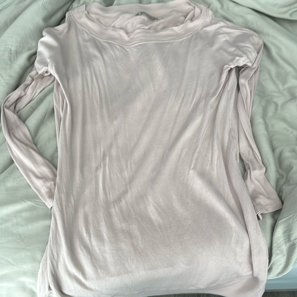 Athleta Light Beige Long Sleeve Top
